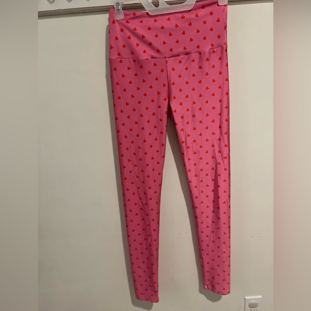 GOLDSHEEP heart pink leggings (m)